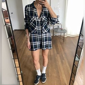 zara plaid romper